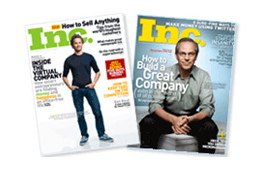 One-year subscription to Inc. magazine (or $10 refund)